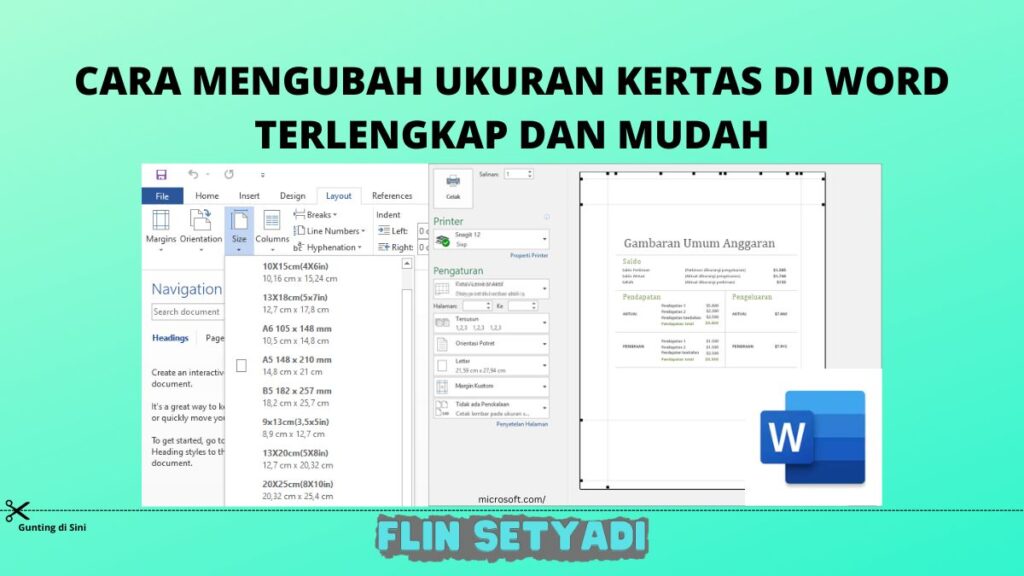 Bagaimana Cara Mengatur Ukuran Kertas Menjadi A Arsip Flin Setyadi