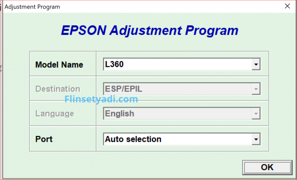 Resetter Epson Adjustment Program (AdjProg.exe)