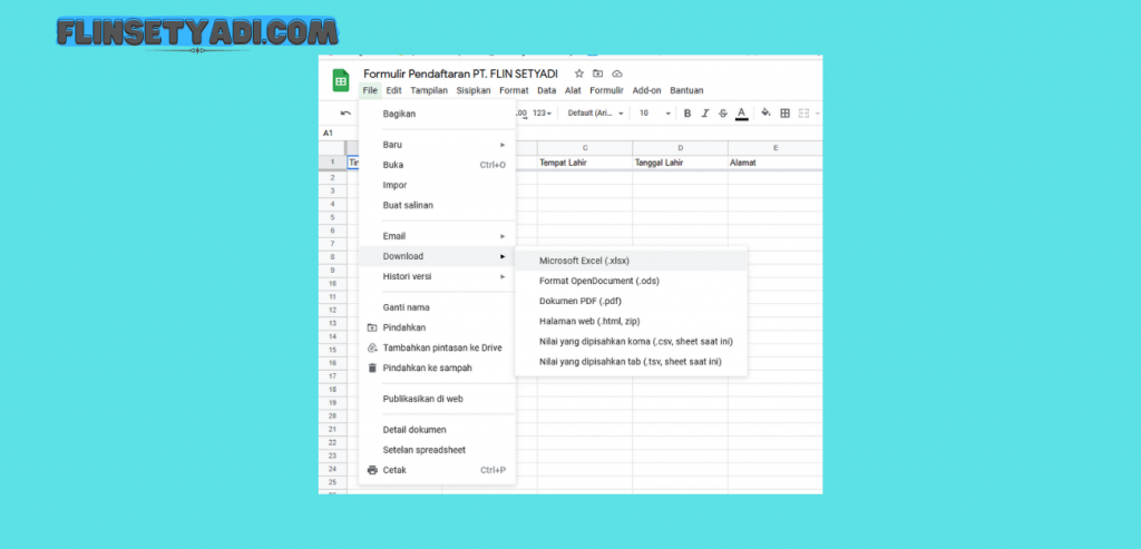 Cara membuat Google Form Excel