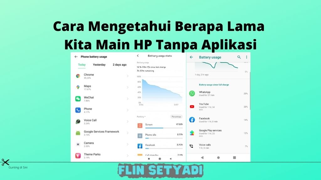 Cara Mengetahui Berapa Lama Kita Main HP Tanpa Aplikasi