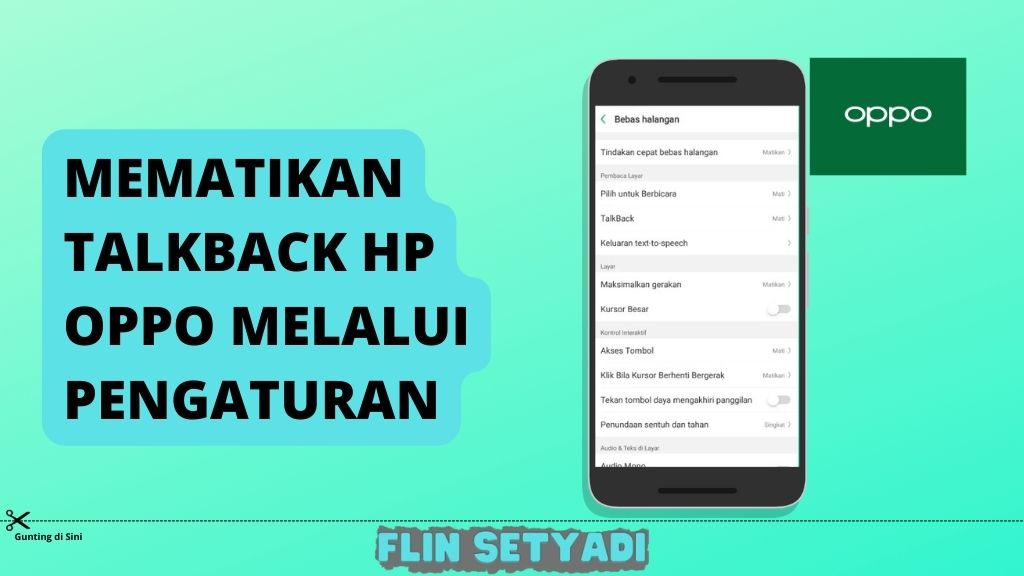 Mematikan Talkback HP OPPO Melalui Pengaturan