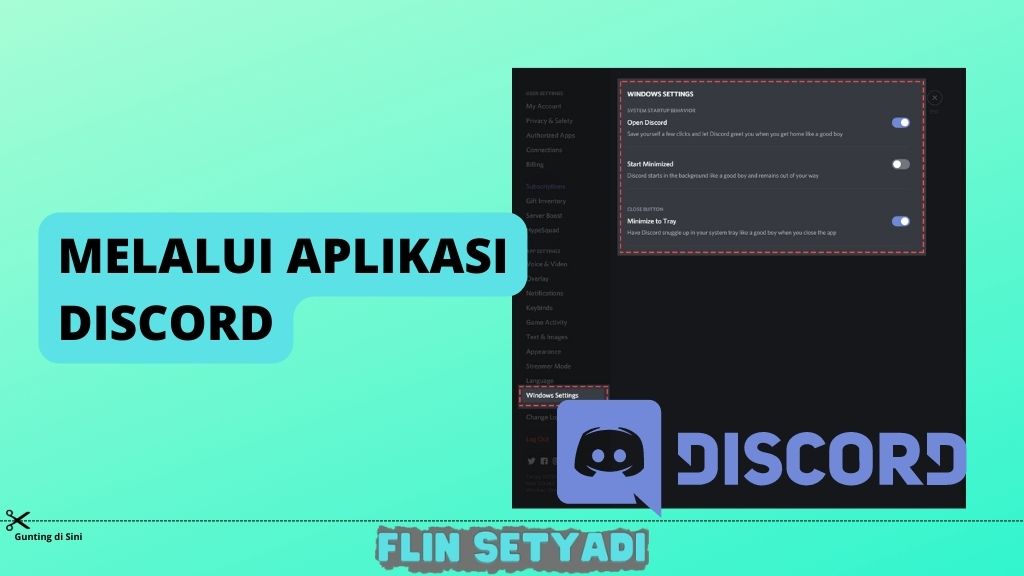 cara agar discord tidak terbuka otomatis Melalui Aplikasi Discord