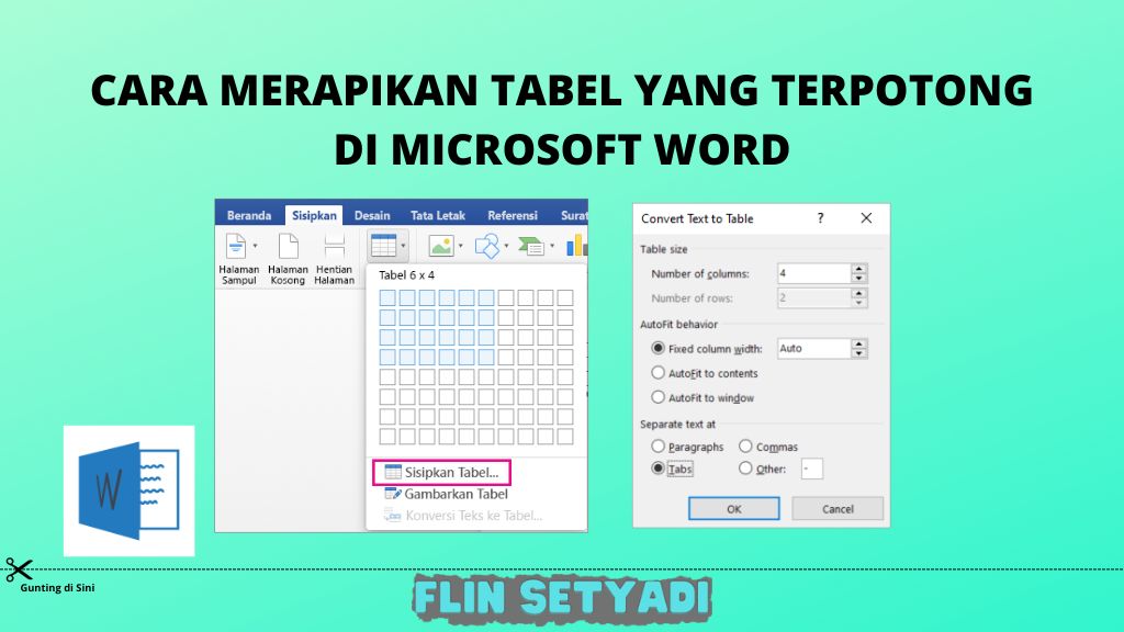 Cara Merapikan Tabel yang Terpotong di Microsoft Word