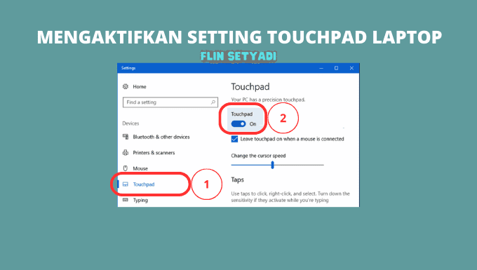 Mengaktifkan Setting Touchpad laptop